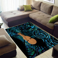 Kotiate New Zealand Area Rug Maori Weapon Paua Shell Haka Fern LT14 - Polynesian Pride
