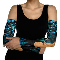 Kotiate New Zealand Arm Sleeves Maori Weapon Paua Shell Haka Fern