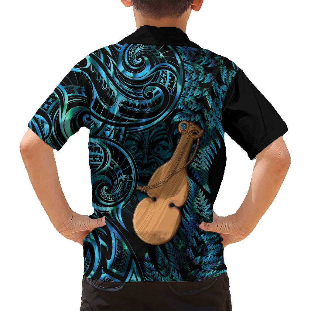 Kotiate New Zealand Family Matching Puletasi and Hawaiian Shirt Maori Weapon Paua Shell Haka Fern LT14 - Polynesian Pride