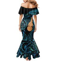 Kotiate New Zealand Mermaid Dress Maori Weapon Paua Shell Haka Fern