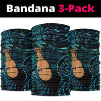 Kotiate New Zealand Neck Gaiter Maori Weapon Paua Shell Haka Fern LT14 package One Size: 25*50cm Turquoise - Polynesian Pride