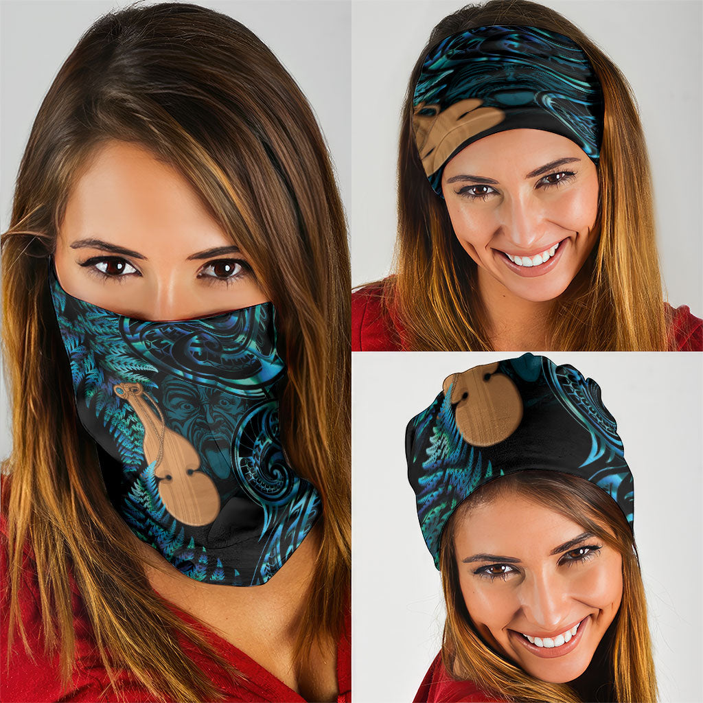 Kotiate New Zealand Neck Gaiter Maori Weapon Paua Shell Haka Fern LT14 - Polynesian Pride