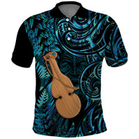 Kotiate New Zealand Polo Shirt Maori Weapon Paua Shell Haka Fern