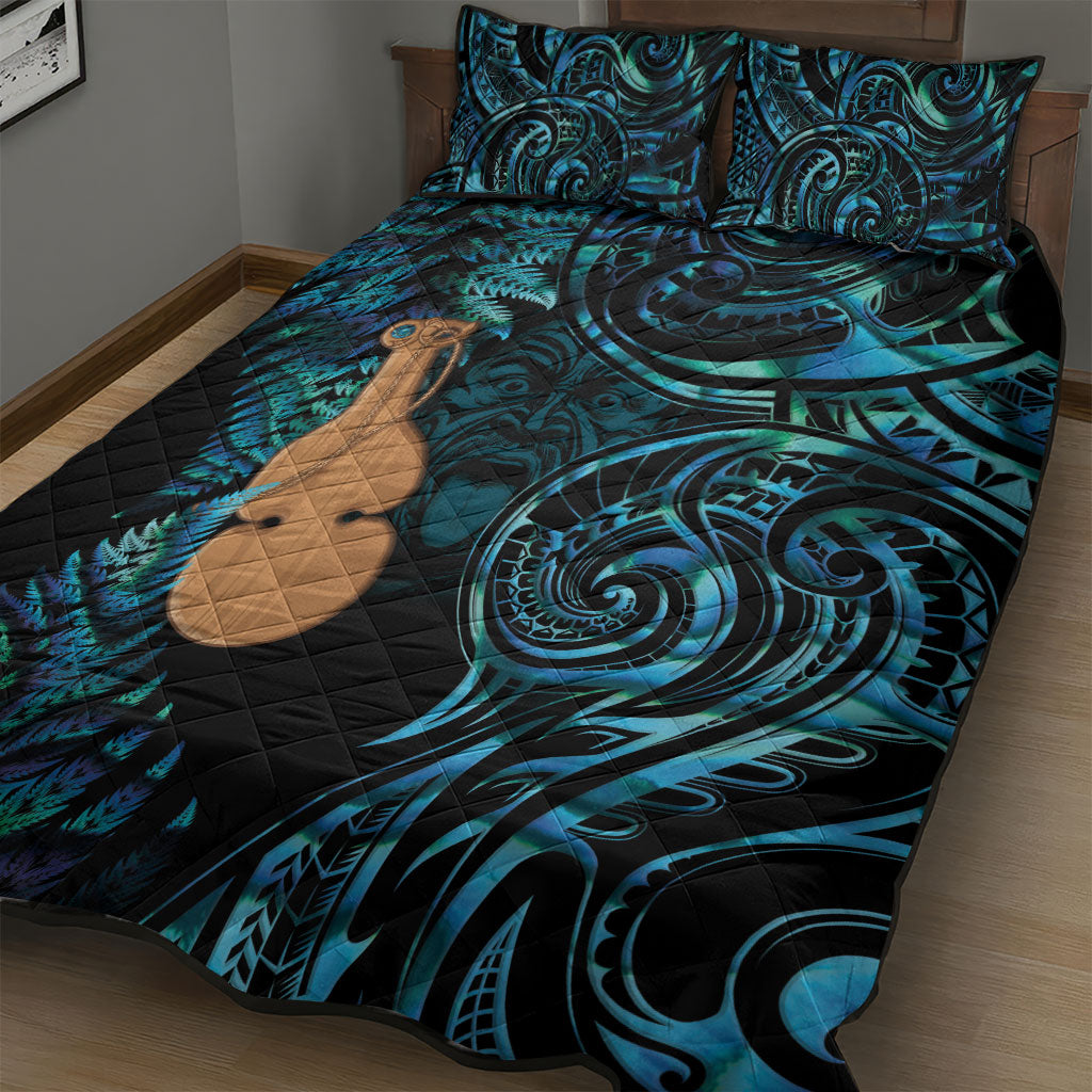 Kotiate New Zealand Quilt Bed Set Maori Weapon Paua Shell Haka Fern LT14 - Polynesian Pride