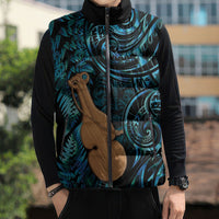 Kotiate New Zealand Sleeveless Puffer Jacket Maori Weapon Paua Shell Haka Fern LT14 - Polynesian Pride