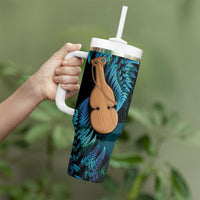 Kotiate New Zealand Tumbler With Handle Maori Weapon Paua Shell Haka Fern