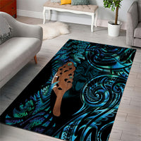 Maripi New Zealand Area Rug Maori Weapon Paua Shell Haka Fern LT14 - Polynesian Pride