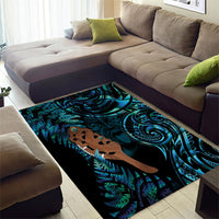 Maripi New Zealand Area Rug Maori Weapon Paua Shell Haka Fern LT14 - Polynesian Pride
