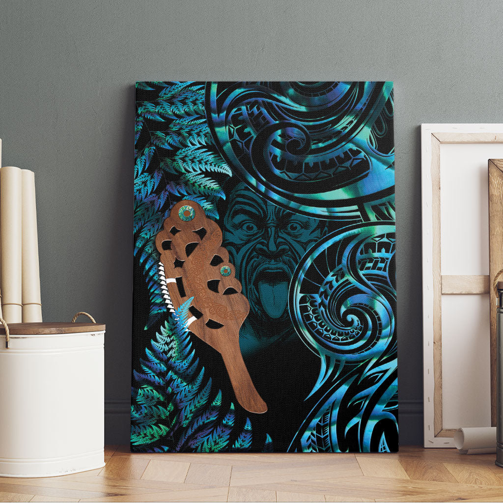 Maripi New Zealand Canvas Wall Art Maori Weapon Paua Shell Haka Fern LT14 - Polynesian Pride