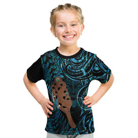 Maripi New Zealand Kid T Shirt Maori Weapon Paua Shell Haka Fern