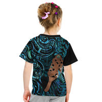 Maripi New Zealand Kid T Shirt Maori Weapon Paua Shell Haka Fern