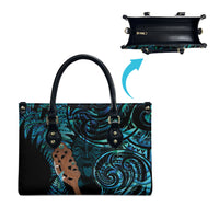 Maripi New Zealand Leather Bag Maori Weapon Paua Shell Haka Fern
