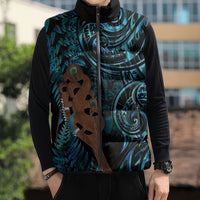 Maripi New Zealand Sleeveless Puffer Jacket Maori Weapon Paua Shell Haka Fern LT14 - Polynesian Pride