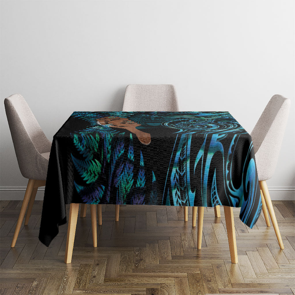 Maripi New Zealand Tablecloth Maori Weapon Paua Shell Haka Fern