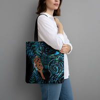 Maripi New Zealand Tote Bag Maori Weapon Paua Shell Haka Fern