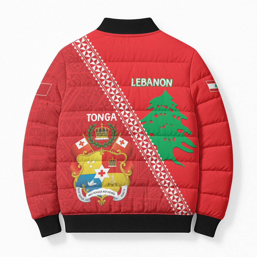 Tonga And Lebanon Bomber Puffer Jacket 2026 Together Half Style