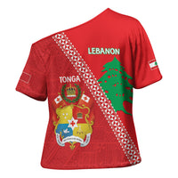 Tonga And Lebanon Cross Shoulder Shirt 2026 Together Half Style