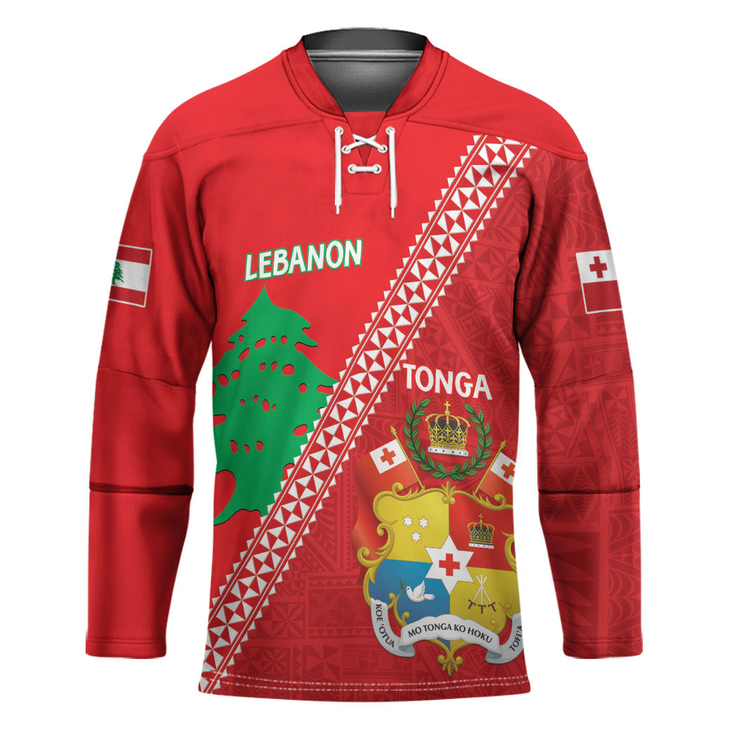 Tonga And Lebanon Hockey Jersey 2026 Together Half Style