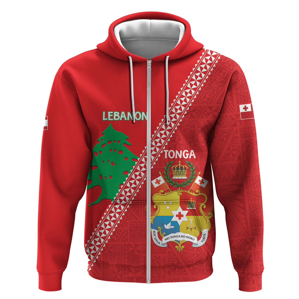 Tonga And Lebanon Hoodie 2026 Together Half Style