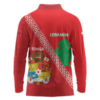Tonga And Lebanon Long Sleeve Polo Shirt 2026 Together Half Style