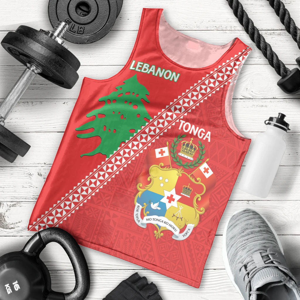 Tonga And Lebanon Men Tank Top 2026 Together Half Style