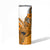 Hawaii Skinny Tumbler Polynesian Shark Tattoo With Plumeria Orange Gradient
