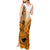 Hawaii Tank Maxi Dress Polynesian Shark Tattoo With Plumeria Orange Gradient LT14 - Polynesian Pride