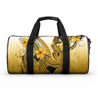 Hawaii Duffle Bag Polynesian Shark Tattoo With Plumeria Gold Gradient LT14 One size Gold - Polynesian Pride
