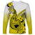 Hawaii Long Sleeve Shirt Polynesian Shark Tattoo With Plumeria Yellow Gradient LT14 - Polynesian Pride