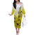 Yellow Hawaii Family Matching Outfits Off Shoulder Long Sleeve Dress And Hawaiian Shirt Polynesian Shark Tattoo LT14