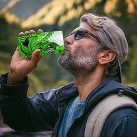 Hawaii 4 in 1 Can Cooler Tumbler Polynesian Shark Tattoo With Plumeria Green Gradient