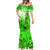 Hawaii Mermaid Dress Polynesian Shark Tattoo With Plumeria Green Gradient LT14 - Polynesian Pride