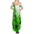 Hawaii Summer Maxi Dress Polynesian Shark Tattoo With Plumeria Green Gradient LT14 - Polynesian Pride