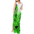 Hawaii Tank Maxi Dress Polynesian Shark Tattoo With Plumeria Green Gradient LT14 - Polynesian Pride