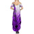 Hawaii Summer Maxi Dress Polynesian Shark Tattoo With Plumeria Purple Gradient LT14 - Polynesian Pride