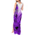 Hawaii Tank Maxi Dress Polynesian Shark Tattoo With Plumeria Purple Gradient LT14 - Polynesian Pride