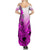 Hawaii Summer Maxi Dress Polynesian Shark Tattoo With Plumeria Pink Gradient LT14 - Polynesian Pride