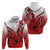 Hawaii Hoodie Polynesian Shark Tattoo With Plumeria Red Gradient LT14 - Polynesian Pride