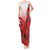 Hawaii Tank Maxi Dress Polynesian Shark Tattoo With Plumeria Red Gradient LT14 Women Red - Polynesian Pride