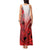 Hawaii Tank Maxi Dress Polynesian Shark Tattoo With Plumeria Red Gradient LT14 - Polynesian Pride