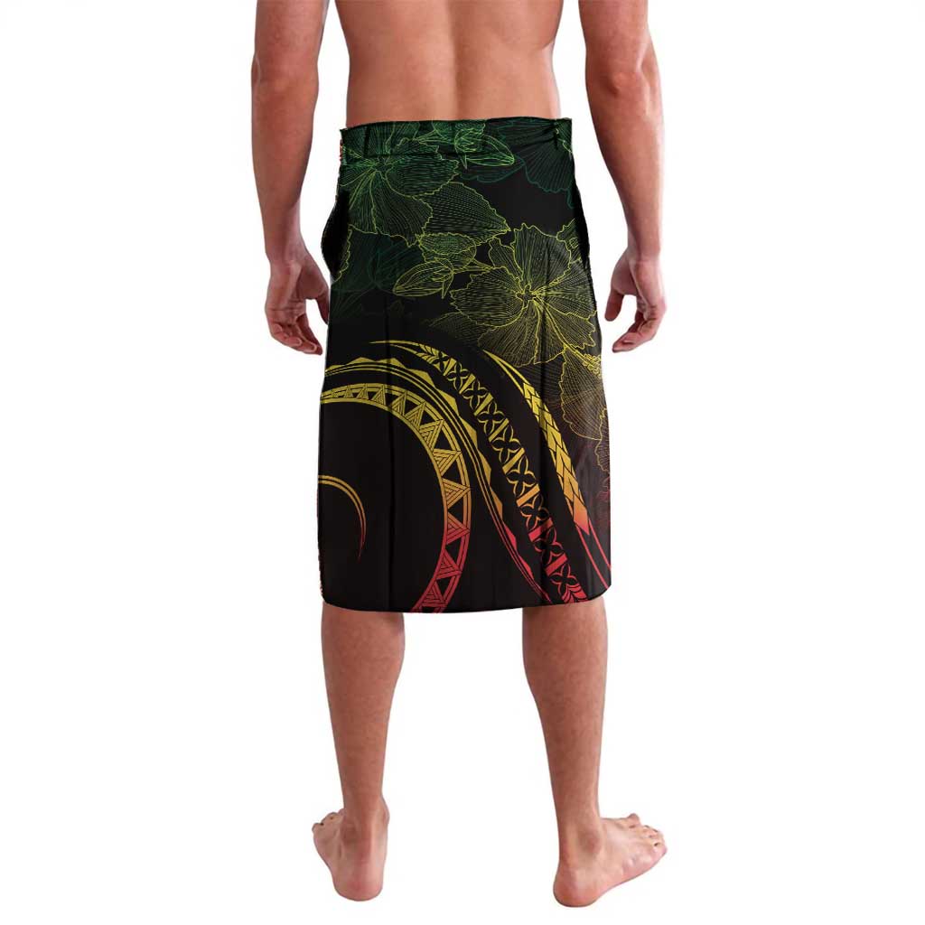 Personalised Hawaii Nene Goose Lavalava Hawaiian Map Hibiscus Polynesian Art - Reggae Gradient LT14 - Polynesian Pride