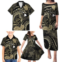 Personalised Hawaii Nene Goose Family Matching Puletasi and Hawaiian Shirt Hawaiian Map Hibiscus Polynesian Art - Beige LT14 - Polynesian Pride