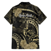 Personalised Hawaii Nene Goose Family Matching Puletasi and Hawaiian Shirt Hawaiian Map Hibiscus Polynesian Art - Beige LT14 - Polynesian Pride