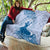 Personalised Hawaii Monk Seal Quilt Polynesian Tattoo With Tropical Flowers - Blue Pastel