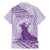 Personalised Hawaii Monk Seal Family Matching Mermaid Dress and Hawaiian Shirt Polynesian Tattoo With Tropical Flowers - Purple Pastel