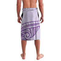 Personalised Hawaii Monk Seal Lavalava Polynesian Tattoo With Tropical Flowers - Purple Pastel
