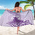 Personalised Hawaii Monk Seal Sarong Polynesian Tattoo With Tropical Flowers - Purple Pastel