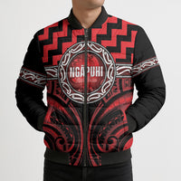 Aotearoa Ngapuhi Personalised Bomber Puffer Jacket Maori Iwi Poutama Puhoro Tattoo