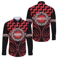 Aotearoa Ngapuhi Personalised Family Matching Off Shoulder Maxi Dress and Hawaiian Shirt Maori Iwi Poutama Puhoro Tattoo