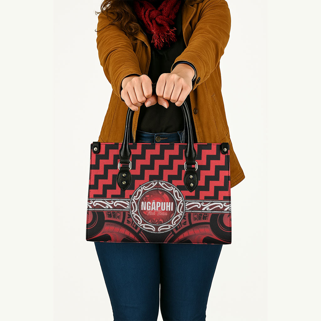 Aotearoa Ngapuhi Leather Bag Maori Iwi Poutama Puhoro Tattoo